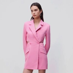 Simkhai Kylo Cut-Out Blazer Mini Dress - Taffy Pink